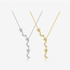 Wholesale S925 Sterling Silver Star Moon Pendant Necklace With Geometric Design And Electroplating