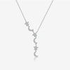 Wholesale S925 Sterling Silver Star Moon Pendant Necklace With Geometric Design And Electroplating