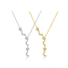 Wholesale S925 Sterling Silver Star Moon Pendant Necklace With Geometric Design And Electroplating
