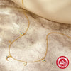 Wholesale S925 Sterling Silver Star Moon Set Opal Stacked Necklace And Adjustable Ring With O Chain Electroplated For Unisex And Women