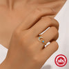 Wholesale S925 Sterling Silver Star Moon Set Opal Stacked Necklace And Adjustable Ring With O Chain Electroplated For Unisex And Women