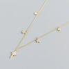 Wholesale S925 Sterling Silver Star Pattern Cross Chain Light Luxury Necklace With Electroplating