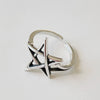 Wholesale S925 Sterling Silver Star Retro Rock Art Style Open Ring With Polishing Treatment