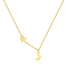 Wholesale S925 Sterling Silver Star Shape Necklace For Women Light Luxury Fashion Hollowout Electroplated Cross Chain