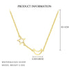Wholesale S925 Sterling Silver Star Shape Necklace For Women Light Luxury Fashion Hollowout Electroplated Cross Chain