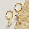 Wholesale S925 Sterling Silver Star Shape Sweet Cool Simple Personality Fashionable All Match Stacked Earrings With Zirconia