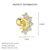 Wholesale S925 Sterling Silver Star Shape Zircon Earrings For Women With Crown Flower Bow Tie Design