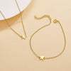Wholesale S925 Sterling Silver Star Shaped Bracelet And Necklace Set With Electroplating Simple Niche Design For Girlfriends Featuring Star Sun And Moon Clouds Cosmic Patterns