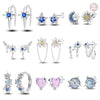 Wholesale S925 Sterling Silver Star Shaped Electroplated Earrings For Women
