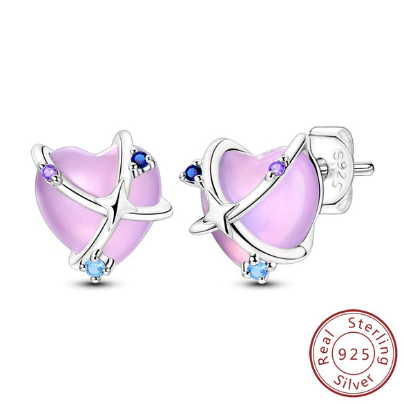 Wholesale S925 Sterling Silver Star Shaped Electroplated Earrings For Women