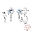 Wholesale S925 Sterling Silver Star Shaped Electroplated Earrings For Women