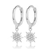 Wholesale S925 Sterling Silver Star Shaped Fashion Personality Creative Pendant Earrings With Diamond Design