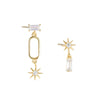 Wholesale S925 Sterling Silver Star Shaped Zircon Earrings For Women With Electroplating Treatment