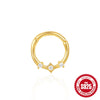 Wholesale S925 Sterling Silver Star Triangle Geometry Women's Ear Ring And Nose Ring With Environmental Protection Electroplating