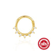 Wholesale S925 Sterling Silver Star Triangle Geometry Women's Ear Ring And Nose Ring With Environmental Protection Electroplating