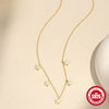Wholesale S925 Sterling Silver Starinlaid Zircon Stacked Clavicle Chain With Geometric Pattern And Electroplating For Women