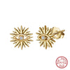 Wholesale S925 Sterling Silver Stud Earrings Ins Style Devil's Eye Design Electroplated