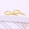 Wholesale S925 Sterling Silver Stud Earrings Punk Style Geometric Inlaid Zircon Earrings For Women