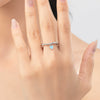Wholesale S925 Sterling Silver Summer Color Beaded Dopamine Niche Design Broken Silver Ring For Women With Electroplating