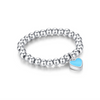 Wholesale S925 Sterling Silver Summer Color Beaded Dopamine Niche Design Broken Silver Ring For Women With Electroplating