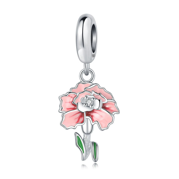 Wholesale S925 Sterling Silver Sunflower Tulip Pendant Jewelry Accessories For Bracelet And Necklace With Dripping Oil Design