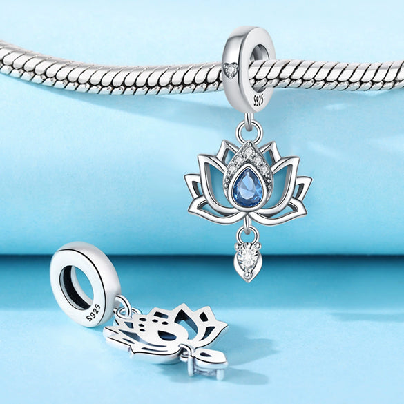 Wholesale S925 Sterling Silver Sunflower Tulip Pendant Jewelry Accessories For Bracelet And Necklace With Dripping Oil Design