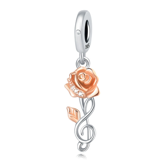 Wholesale S925 Sterling Silver Sunflower Tulip Pendant Jewelry Accessories For Bracelet And Necklace With Dripping Oil Design