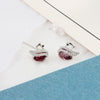 Wholesale S925 Sterling Silver Swan Pattern Austrian Crystal Necklace And Stud Earrings With Electroplating