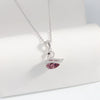 Wholesale S925 Sterling Silver Swan Pattern Austrian Crystal Necklace And Stud Earrings With Electroplating