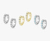 Wholesale S925 Sterling Silver Sweet Cute Row Diamond Earrings With Geometric Design And Seiko Craftsmanship