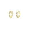 Wholesale S925 Sterling Silver Sweet Cute Row Diamond Earrings With Geometric Design And Seiko Craftsmanship