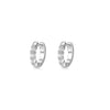Wholesale S925 Sterling Silver Sweet Cute Row Diamond Earrings With Geometric Design And Seiko Craftsmanship