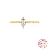 Wholesale S925 Sterling Silver Sweet Fairy Butterfly Flower Open Ring With Electroplating