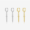 Wholesale S925 Sterling Silver Sword Ear Drop Earrings Fashion Ol Style With Platinum Or 18K Gold Electroplating For Women
