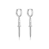 Wholesale S925 Sterling Silver Sword Ear Drop Earrings Fashion Ol Style With Platinum Or 18K Gold Electroplating For Women