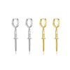 Wholesale S925 Sterling Silver Sword Ear Drop Earrings Fashion Ol Style With Platinum Or 18K Gold Electroplating For Women