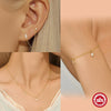 Wholesale S925 Sterling Silver Tassel Chain Geometric Moissanite Zircon Inlay Earrings For Women