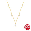 Wholesale S925 Sterling Silver Tassel Chain Geometric Moissanite Zircon Inlay Earrings For Women