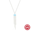Wholesale S925 Sterling Silver Tassel Clavicle Chain With Ochain Electroplated For Women