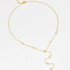 Wholesale S925 Sterling Silver Tassel Diamond Necklace Simple Cold Style Clavicle Chain With Platinum Or 18K Gold Electroplating