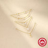 Wholesale S925 Sterling Silver Tassel Geometric Pendant Earrings With Long Chain And Cartilage Chain For Women