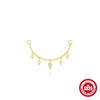 Wholesale S925 Sterling Silver Tassel Geometric Pendant Earrings With Long Chain And Cartilage Chain For Women
