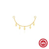 Wholesale S925 Sterling Silver Tassel Geometric Pendant Earrings With Long Chain And Cartilage Chain For Women