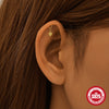 Wholesale S925 Sterling Silver Tassel Pearl Chain Flat Head Internal Thread Piercing Ear Bone Nail Earrings With Geometric Design And Electroplating Treatment For Women