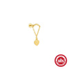 Wholesale S925 Sterling Silver Tassel Pearl Chain Flat Head Internal Thread Piercing Ear Bone Nail Earrings With Geometric Design And Electroplating Treatment For Women