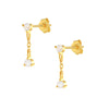Wholesale S925 Sterling Silver Tassel Pearl Stud Earrings With Geometric Pattern And Electroplating For Women