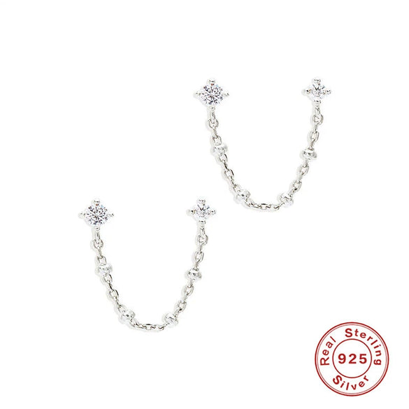 Wholesale S925 Sterling Silver Tassel Pearl Stud Earrings With Geometric Pattern And Electroplating For Women