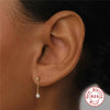 Wholesale S925 Sterling Silver Tassel Pearl Stud Earrings With Geometric Pattern And Electroplating For Women