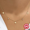Wholesale S925 Sterling Silver Tassel Zircon Round Pendant Clavicle Necklace For Women With Electroplating Design