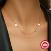 Wholesale S925 Sterling Silver Tassel Zircon Round Pendant Clavicle Necklace For Women With Electroplating Design